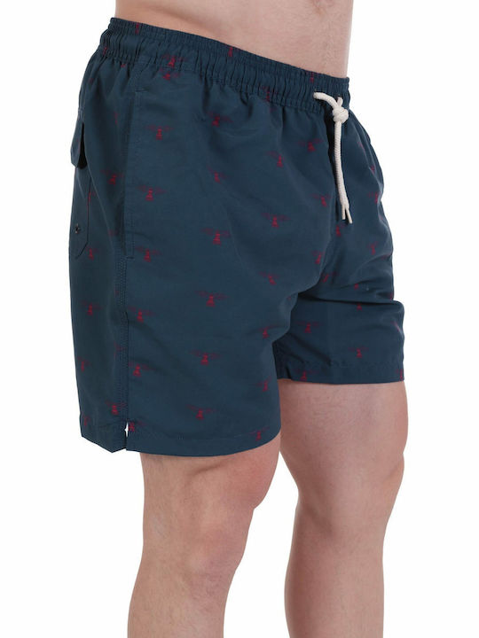 Barbour Herren Badebekleidung Shorts Marineblau mit Mustern