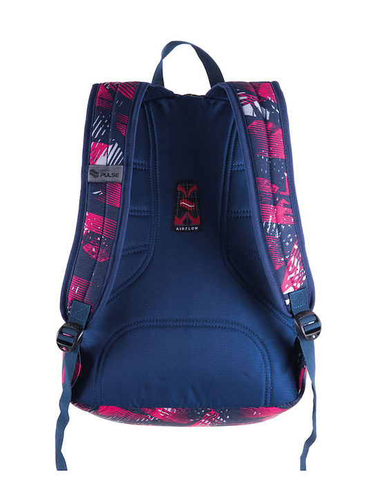 Pulse Solo Broken Mirror School Bag Backpack Junior High-High School Blue 20Liters