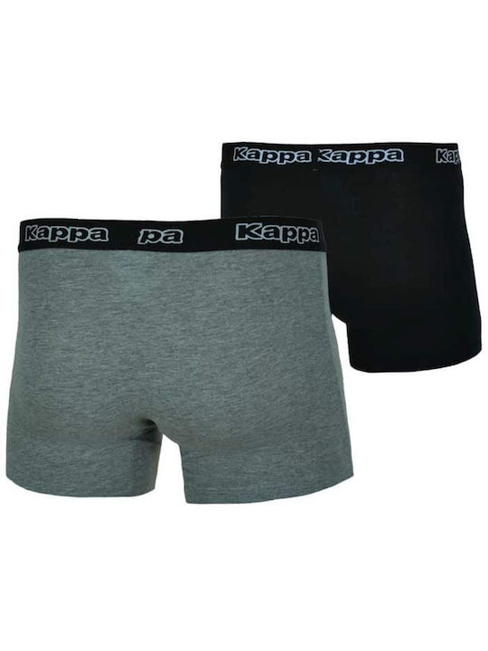 Kappa Herren Boxershorts Schwarz 2Packung