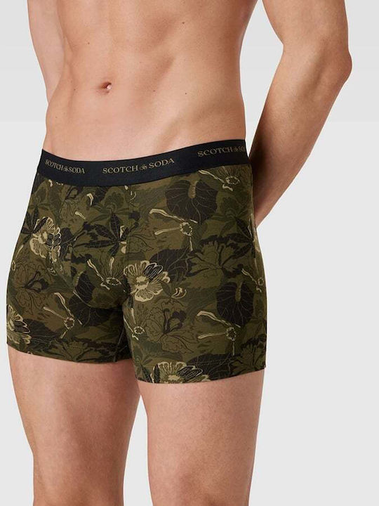 Iconic Aop Ανδρικά Μποξεράκια Black/Olive 2Pack
