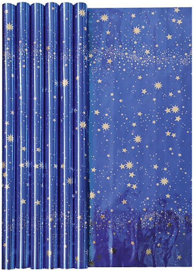 Clairefontaine Christmas Wrapping Paper for Gift Blue 1cm.