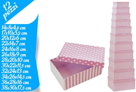 General Trade Paper Box for Gift Pink 12pcs