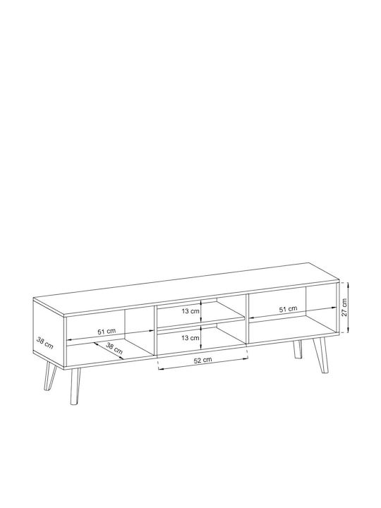 Έπιπλο Τηλεόρασης Μπεζ Μ160xΠ40xΥ50cm
