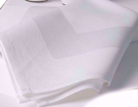 Le Blanc Καρέ Satin Band Line White 53x53εκ.