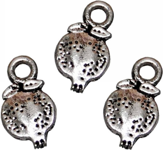 Tatu Moyo Charms Metallic Pendant Motif for Jewelry in Shape Pomegranate 1.5x0.9cm. Set 100pcs