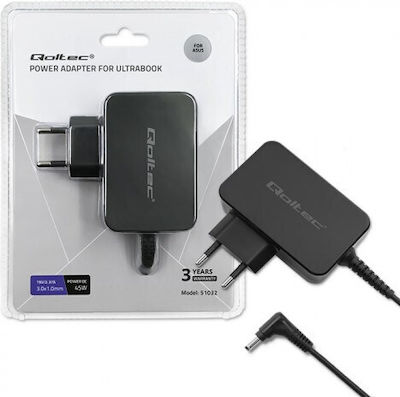 Qoltec Laptop Charger 45W 19V 2.37A for Asus with Detachable Power Cord