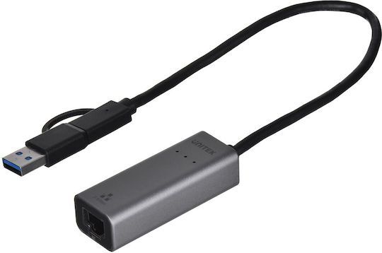 Unitek U1313C Αντάπτορας Δικτύου USB-C με Ενσύρματη Σύνδεση Ethernet