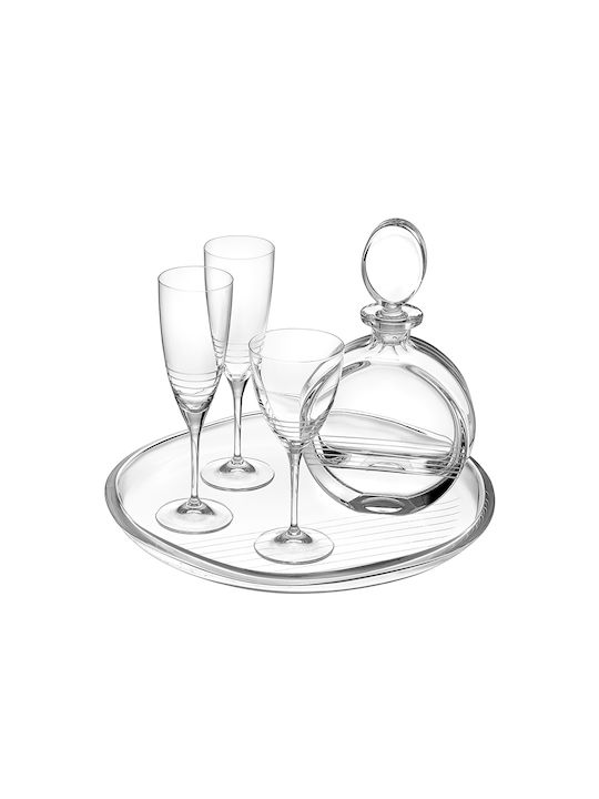 Set Gläser Champagner aus Kristall Mit Stiel 220ml 2Stück