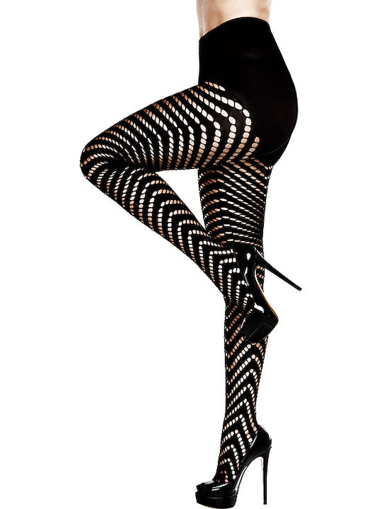 Baci Lingerie Geometric Jacquard Sexy Καλσόν Μαύρο