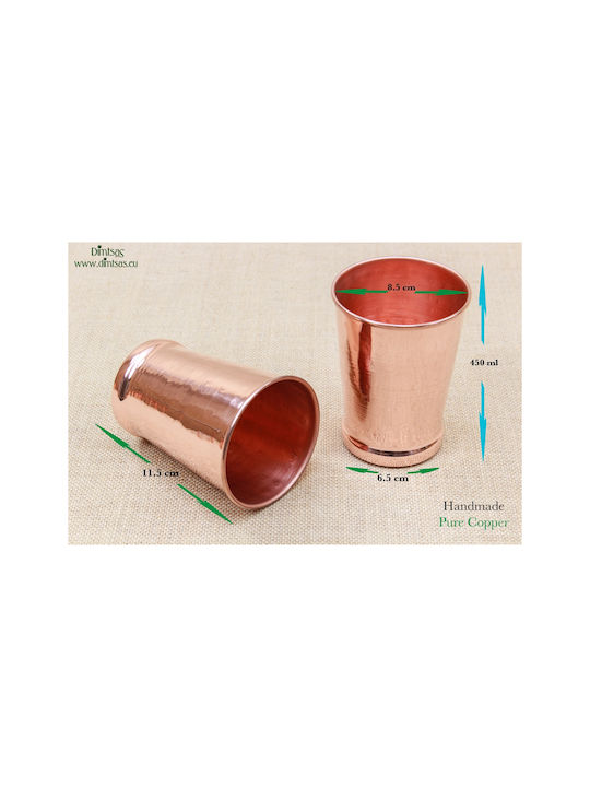 Copper Water / Cocktail/Drinking Glass 450ml Rose Gold
