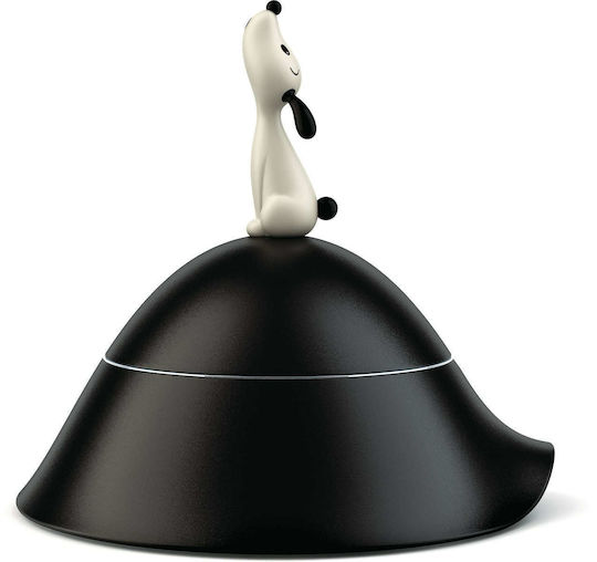 Alessi Stainless Steel Bowl Food & Water for Dog 600ml 22.7cm in Black Color