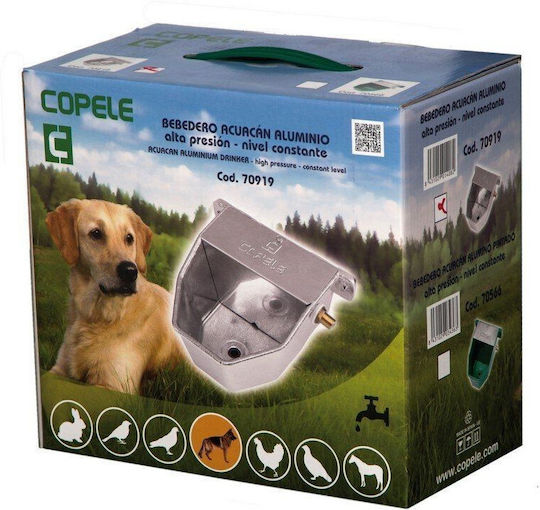 Copele Automatisch Verzinkt Wasserspender für Hund in Silber Farbe