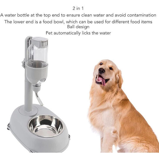 Factory Stainless Steel Bottle Food & Water for Dog & Cat with Base 500ml in Gray Color
