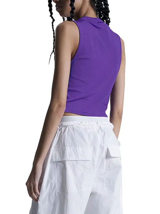Tommy Hilfiger Women's Athletic Crop Top Sleeveless Purple