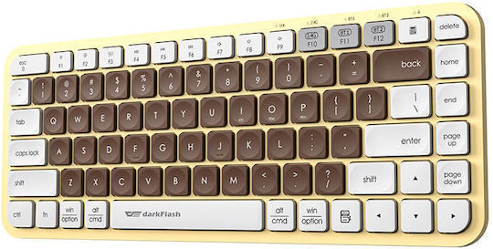 Darkflash V200 Ασύρματο Bluetooth Πληκτρολόγιο Αγγλικό US Mocha