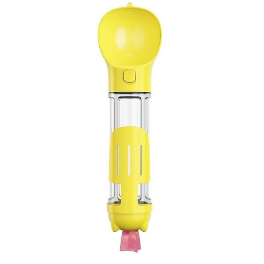 Sahpatzidis Travel Feeding Watering Μπολ Νερού για Σκύλο & Γάτα 500ml 10.16cm σε Κίτρινο Χρώμα