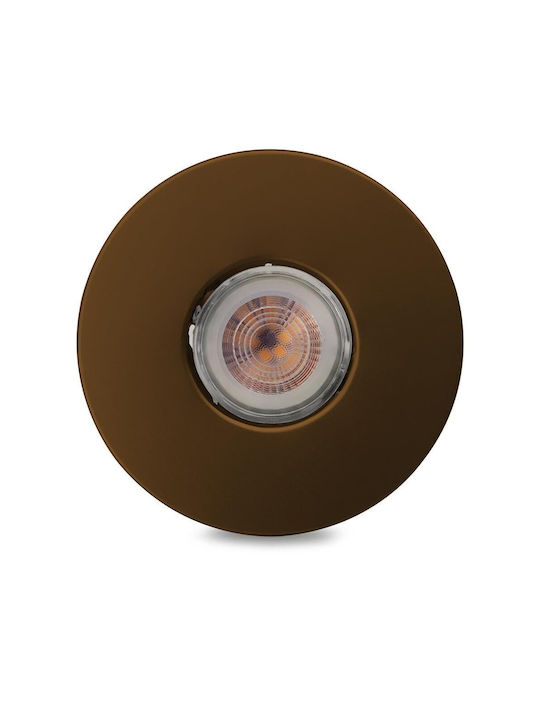 Arapidis Round Metallic Recessed Spot with Socket GU10 Black 12x12cm. 1pcs