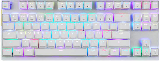 Motospeed K82 Gaming Μηχανικό Πληκτρολόγιο Tenkeyless με Outemu Red διακόπτες και RGB φωτισμό (Αγγλικό US) Λευκό