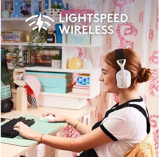 Logitech Wireless Combo G435 & G305 Over Ear Gaming Headset με σύνδεση Bluetooth / USB White/Lime