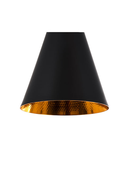 GloboStar Shanghai Ceiling Light Black Bell with E27 Socket 19x38x38cm