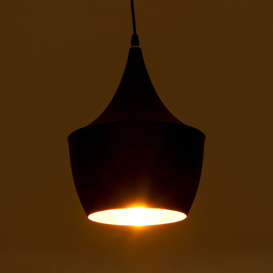 GloboStar Shanghai Black Bell Ceiling Light with E27 Socket 24x30x30cm