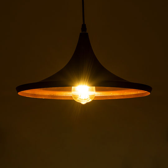GloboStar Shanghai Black Bell Ceiling Light with E27 Socket 37x20x20cm