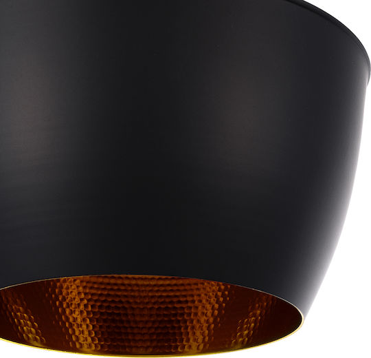GloboStar Shanghai Black Bell Ceiling Light with E27 Socket 24x30x30cm