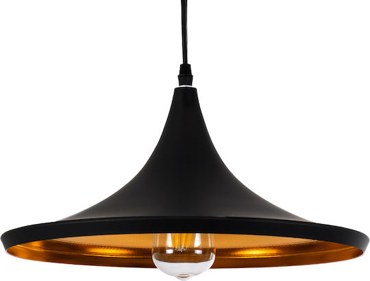 GloboStar Shanghai Black Bell Ceiling Light with E27 Socket 37x20x20cm
