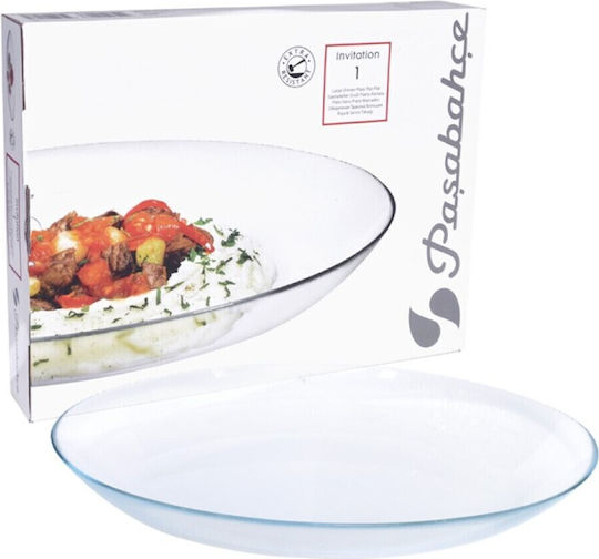 Farfurie joasă Oval Sticlă Transparent 33x25cm Farfurie joasă Oval Sticlă Transparent 33x25cm