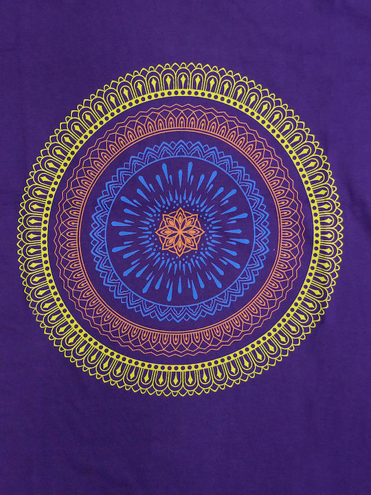 Mandala Herren T-Shirt Kurzarm Lila