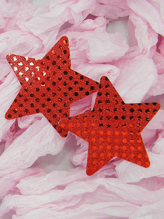 Sequin Nipple Covers Red
