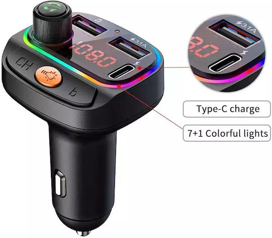 Factory FM Car Transmitter C15 with Bluetooth / USB
