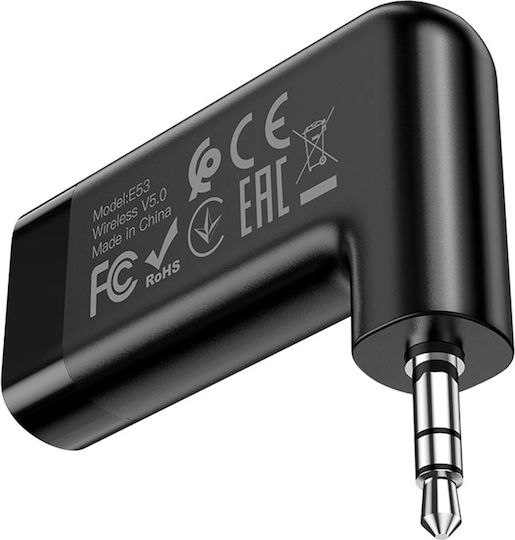 Hoco FM Transmitter Αυτοκινήτου E53 Dawn Sound V.5.0 με AUX Μαύρο