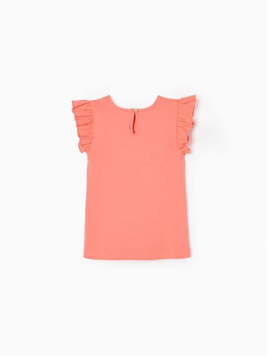 Zippy Kids Blouse Short Sleeve Coral