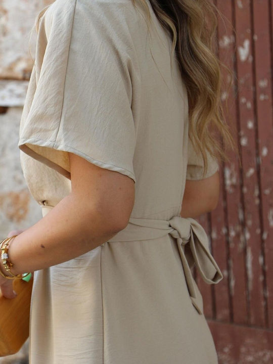 Concept Summer Midi Dress Beige