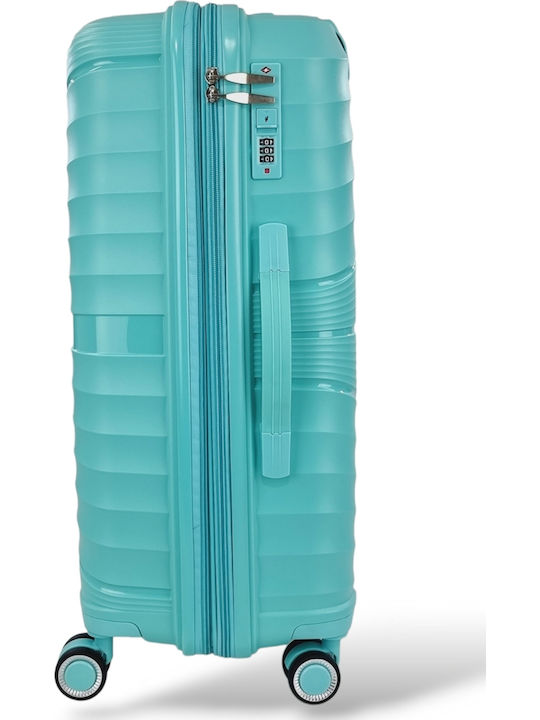 Playbags PP8804 Medium Travel Suitcase Hard Turquoise with 4 Wheels Height 65cm pp8004-24