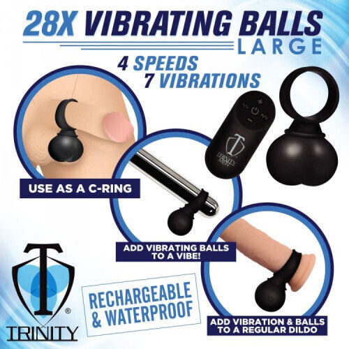 Trinity Men Vibrations Vaginalbälle mit Vibration Schwarz