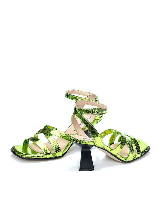 Leder Sandalen Grün