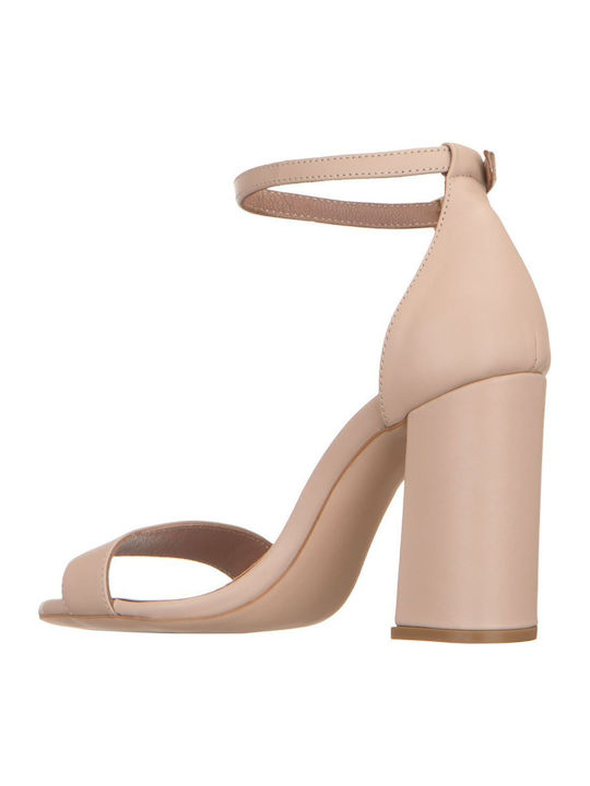 Leder Sandalen Beige