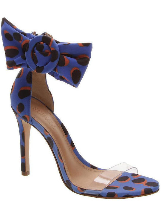 Schutz Fabric Women's Sandals with Ankle Strap Blue