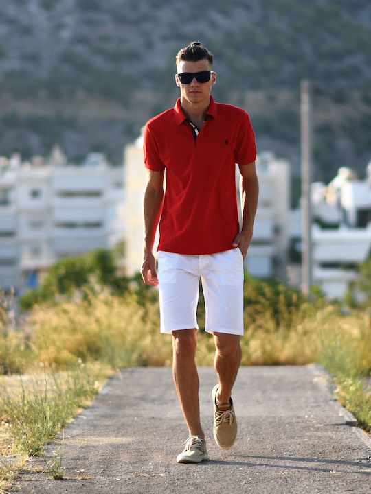 Polo Short Sleeve Blouse Red
