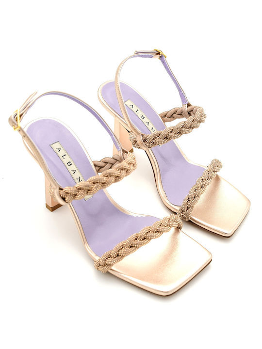 Albano Damen Sandalen in Gold Farbe