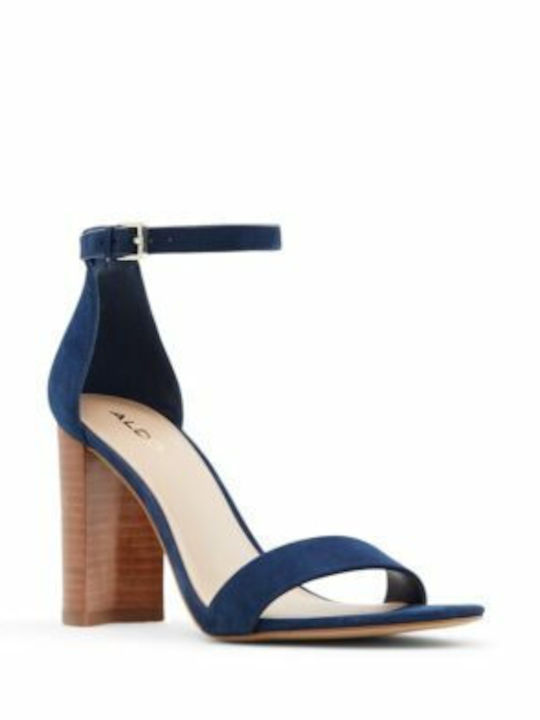 Aldo Women's Sandals with Ankle Strap Navy Blue