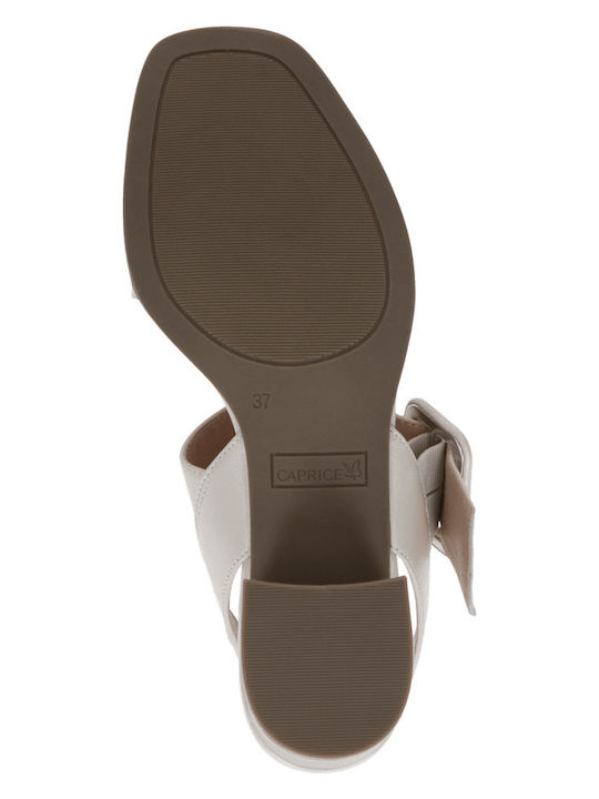 Leather Sandals Beige
