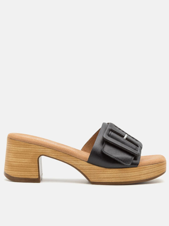 Din piele Sandale Anatomici Negre