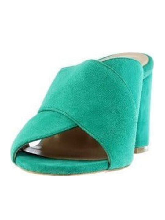 Leather Women's Sandals Green