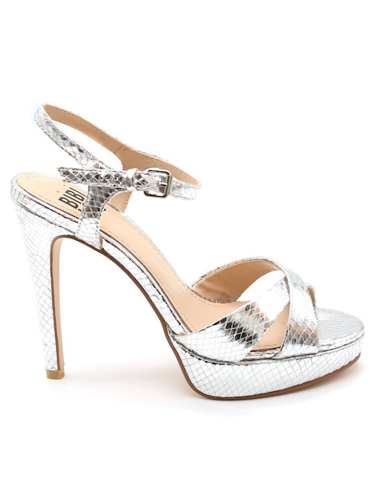 Bibi Lou Damen Sandalen in Silber Farbe