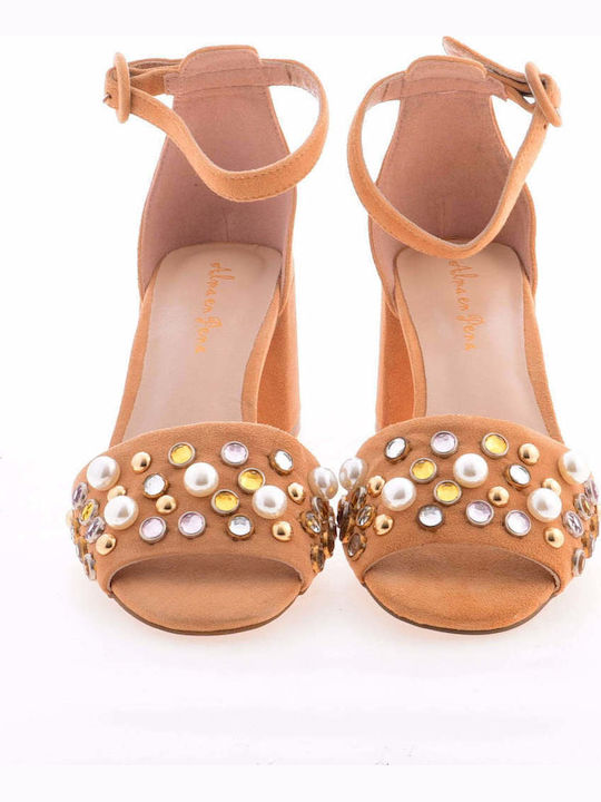 Suede Sandalen Beige