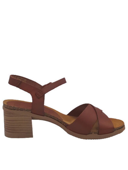 Yokono Anatomic Leather Women's Sandals Tabac Brown