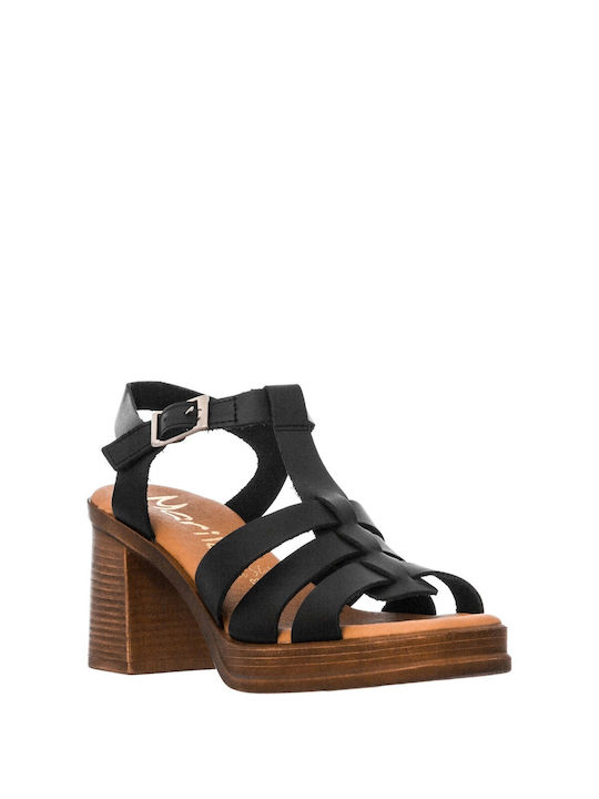 Marila Footwear Leather Women's Sandals Black